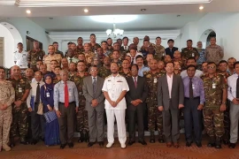A delegation of 115 senior military and civil officials from the National Defence College in Dhaka paid a visit to BEI on 04 July 2019 to learn about its work and engage in a discussion on national and foreign policy issues
